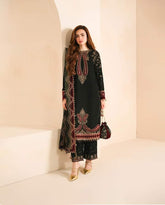 Sana Javed 3 Piece Embroidered Velvet